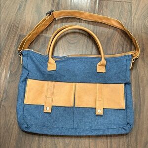 AARP Stylish Canvas Courier Tote Bag